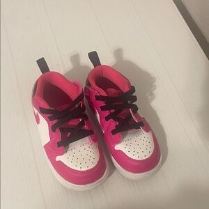Jordan Kids Pink, White & Black Low-Top Sneakers